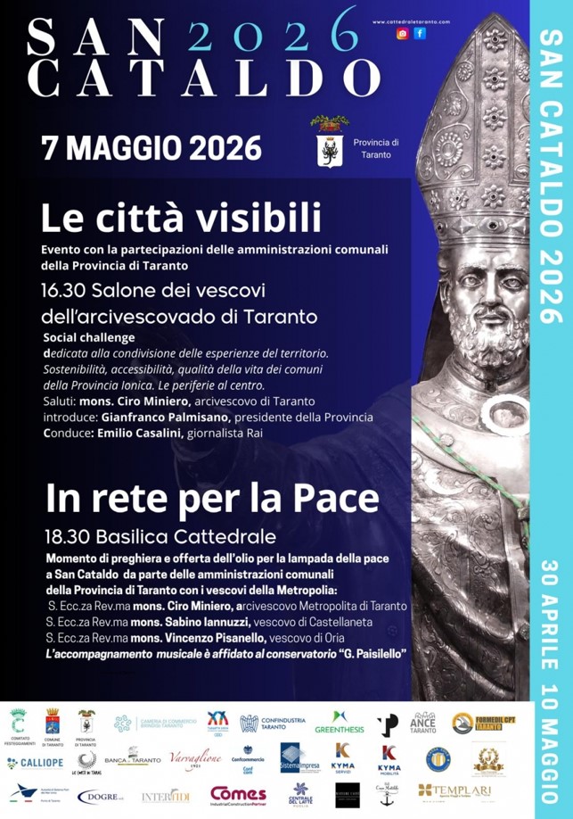 San Cataldo 2026: la Provincia di Taranto protagonista tra dialogo civile e impegno per la Pace